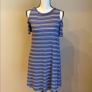 Striped Cold Shoulder Tunic or Dress